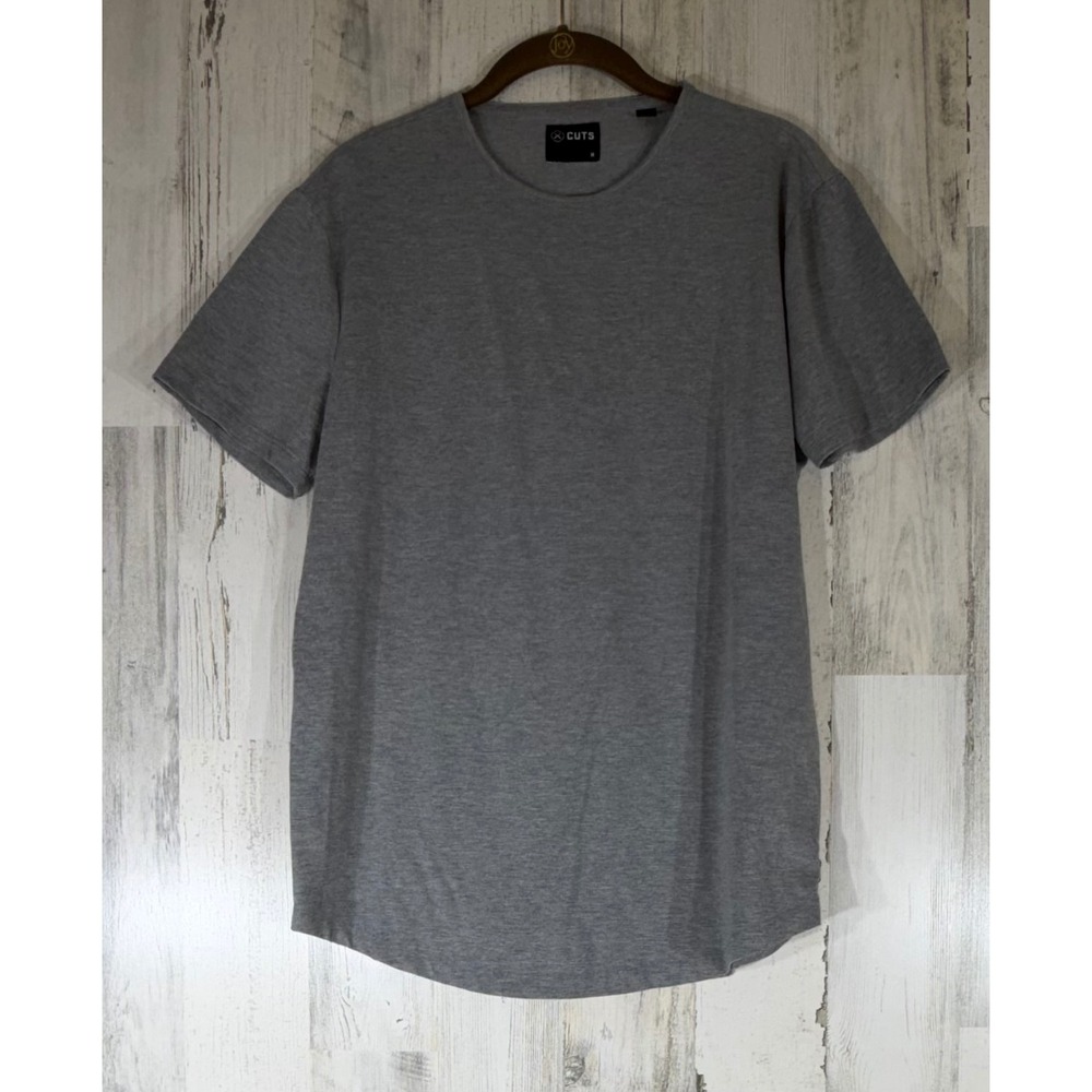 CUTS Pyca Pro Curve Hem Tee Medium Heather Gray Short Sleeve Crew Neck L1034